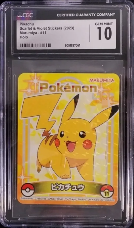 Pikachu Scarlet & Violet Sticker #11, CGC 10 from auction in Ottawa, Ohio — image 27