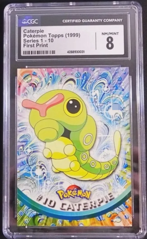 1999 Caterpie Topps Pokemon #10, CGC 8 from auction in Ottawa, Ohio — image 30