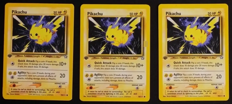 2000 Pikachu Neo Genesis 1st Edition, Lot of 3 from auction in Ottawa, Ohio — image 39