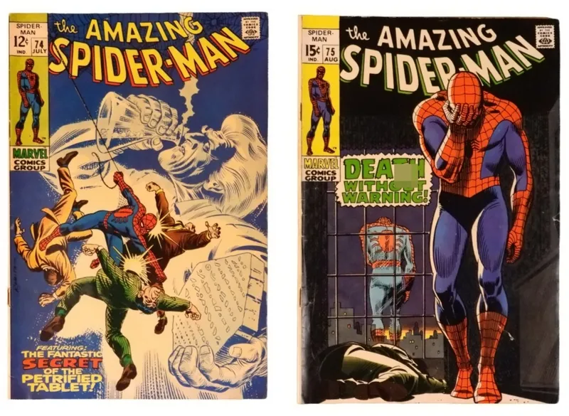 2-1969 Amazing Spider-Man #74 & #75 from auction in Ottawa, Ohio — image 31
