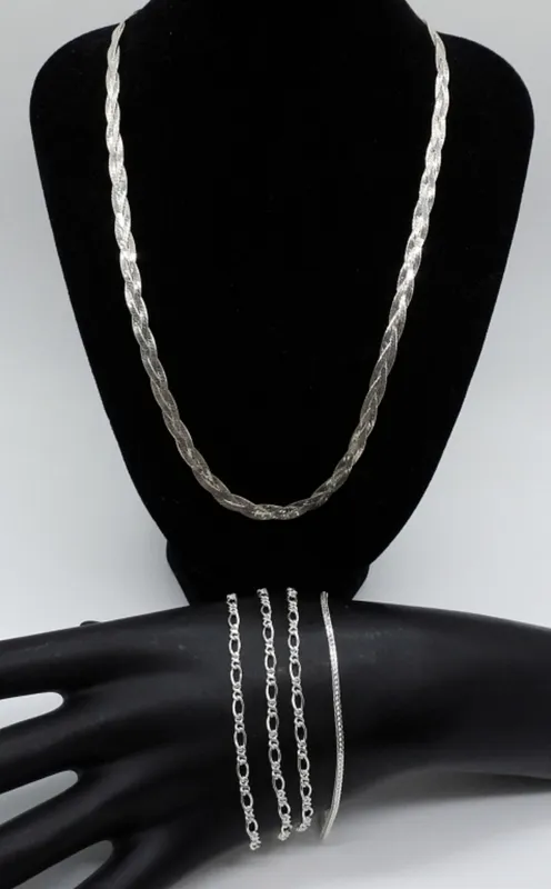 Sterling Silver Bracelet & Necklace Lot from auction in Ottawa, Ohio — image 6