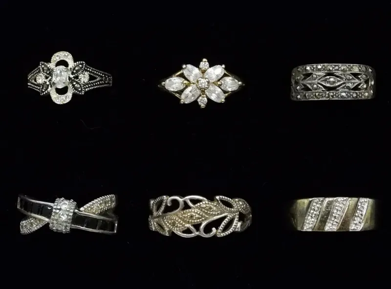Lot of 6 Sterling Silver Rings from auction in Ottawa, Ohio — image 8