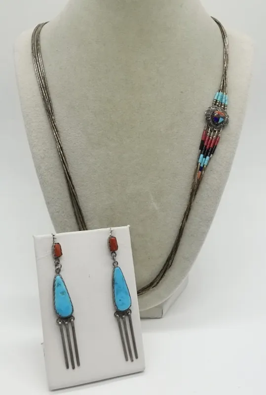 Liquid Sterling Necklace & Earrings from auction in Ottawa, Ohio — image 12