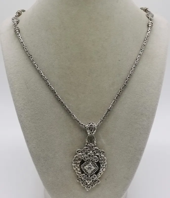 Sarda Sterling Heart Pendant Necklace from auction in Ottawa, Ohio — image 16