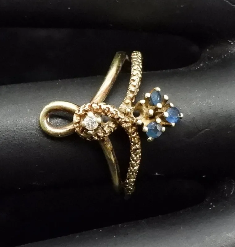 14K Gold Diamond Sapphire Ring, Size 5.5 from auction in Ottawa, Ohio — image 27