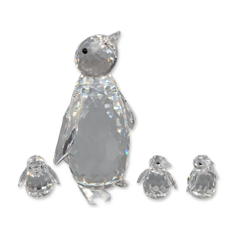 4pc Swarovski Silver Crystal Figurines, Large Penguin and Set of Baby Penguins from auction in Hollywood, Florida — image 48