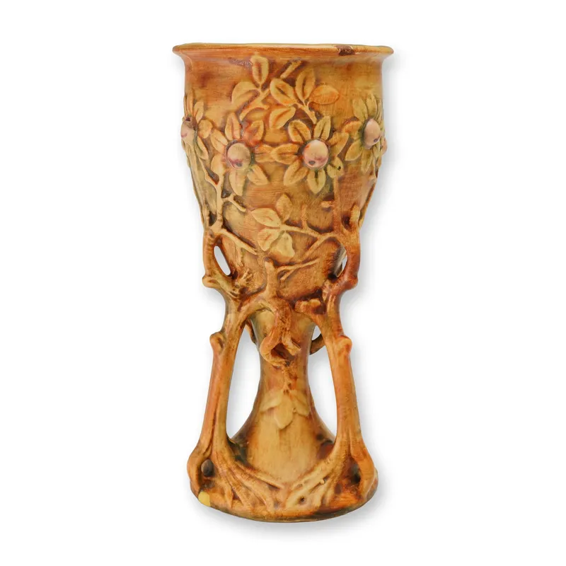 Weller Pottery Floral and Root Design Chalice Vase, Woodcraft from auction in Hollywood, Florida — image 11