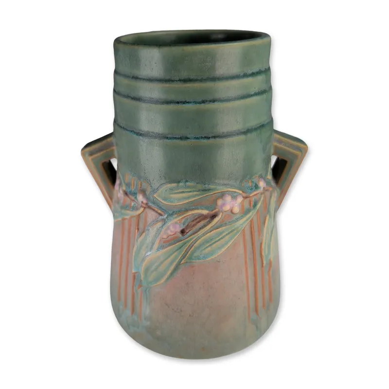 Roseville Art Nouveau Laurel Pattern Pottery Vase from auction in Hollywood, Florida — image 15