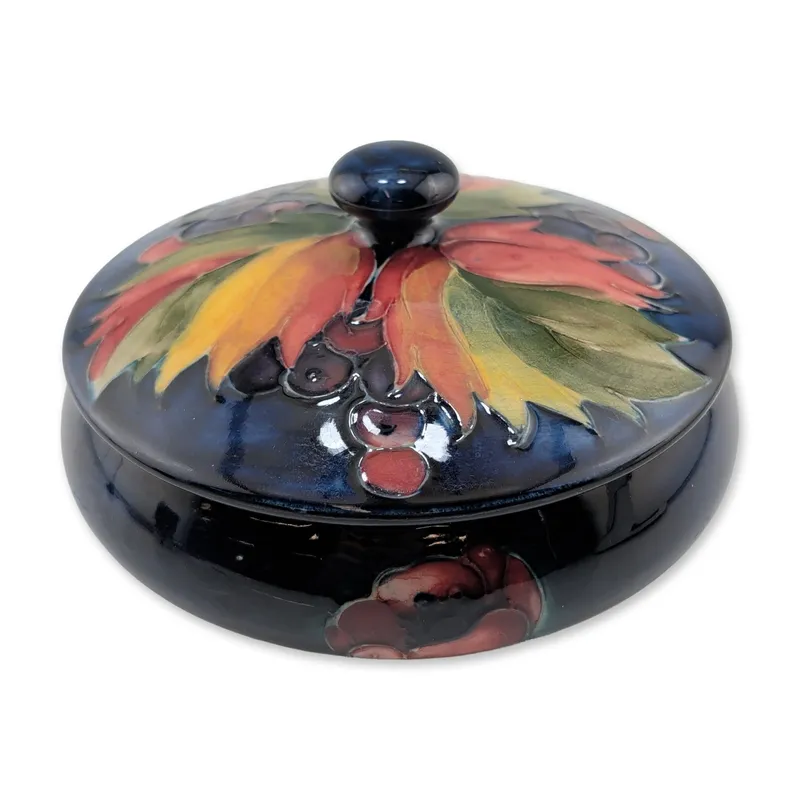 Moorcroft Pottery Leaf and Berry Lidded Dish from auction in Hollywood, Florida — image 31