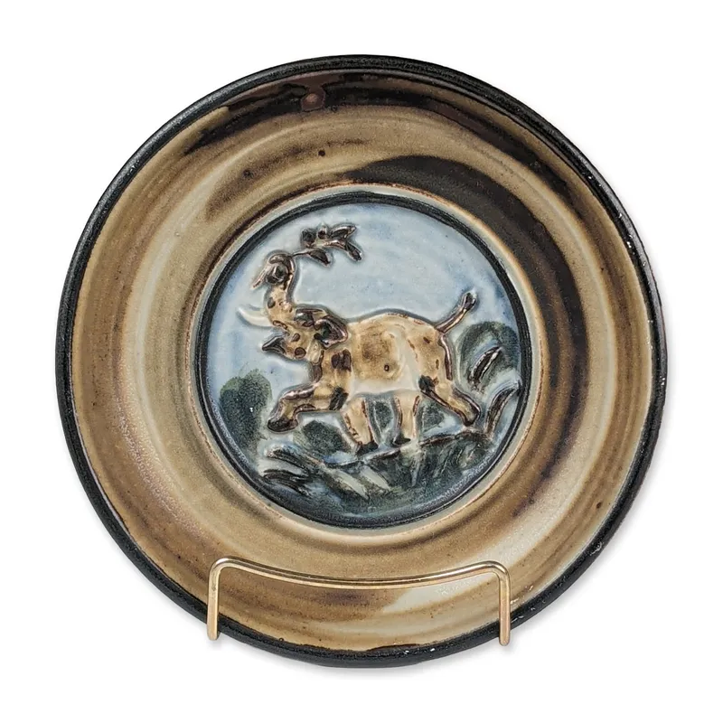 Royal Copenhagen by Knud Kyhn Stoneware Relief Plate from auction in Hollywood, Florida — image 41