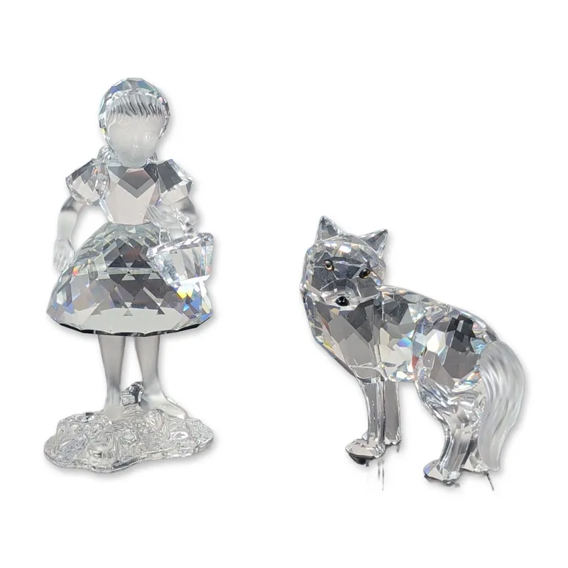 2pc Swarovski Crystal Little Red Riding Hood and Wolf from auction in Hollywood, Florida — image 23