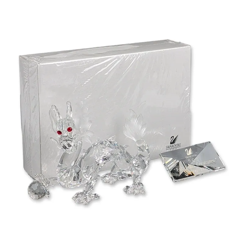 3pc Swarovski Crystal SCS 1997 Annual Edition Figurine, Dragon, Title Plaque & Base from auction in Hollywood, Florida — image 25
