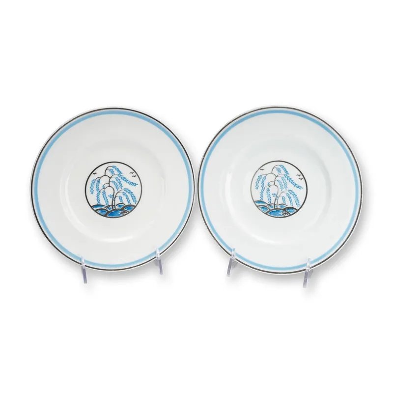 Pair of Wedgwood Plates with Stylized Willow Decoration from auction in Hollywood, Florida — image 15