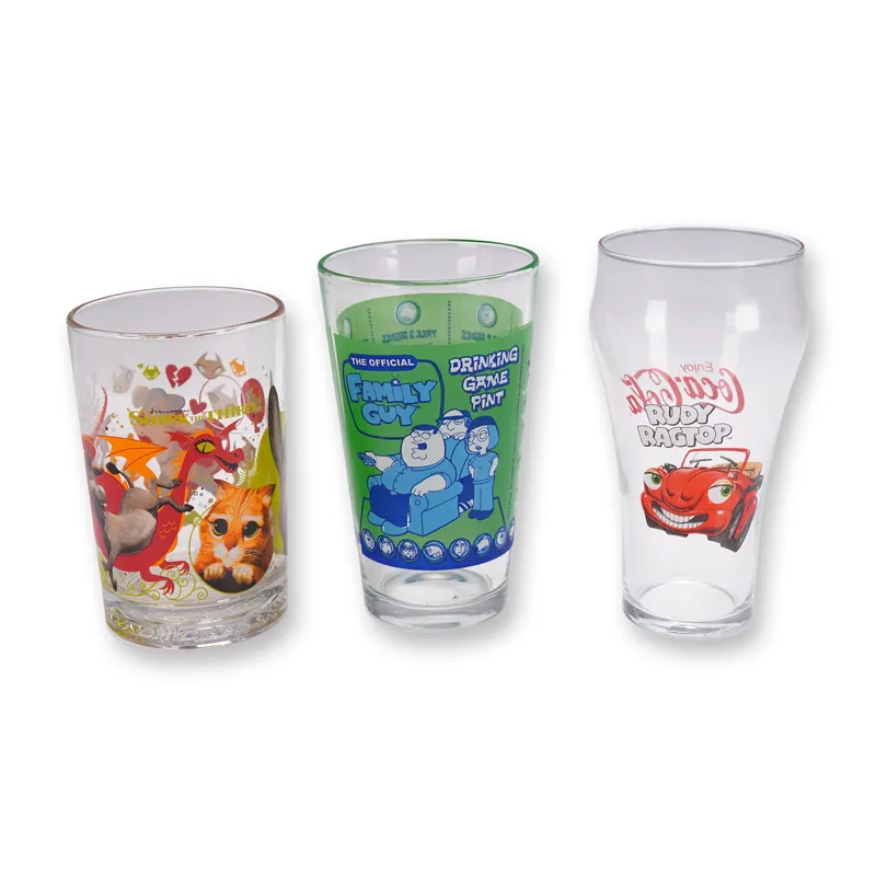 3pc Cartoon and Coca Cola Character Pint Glass Set from auction in Hollywood, Florida — image 40