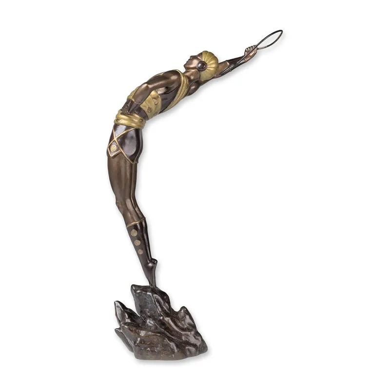 Erte (Romain de Tirtoff) (French/Russian, 1892-1990), Art Deco Bronze Sculpture, Le Danseur from auction in Hollywood, Florida — image 3