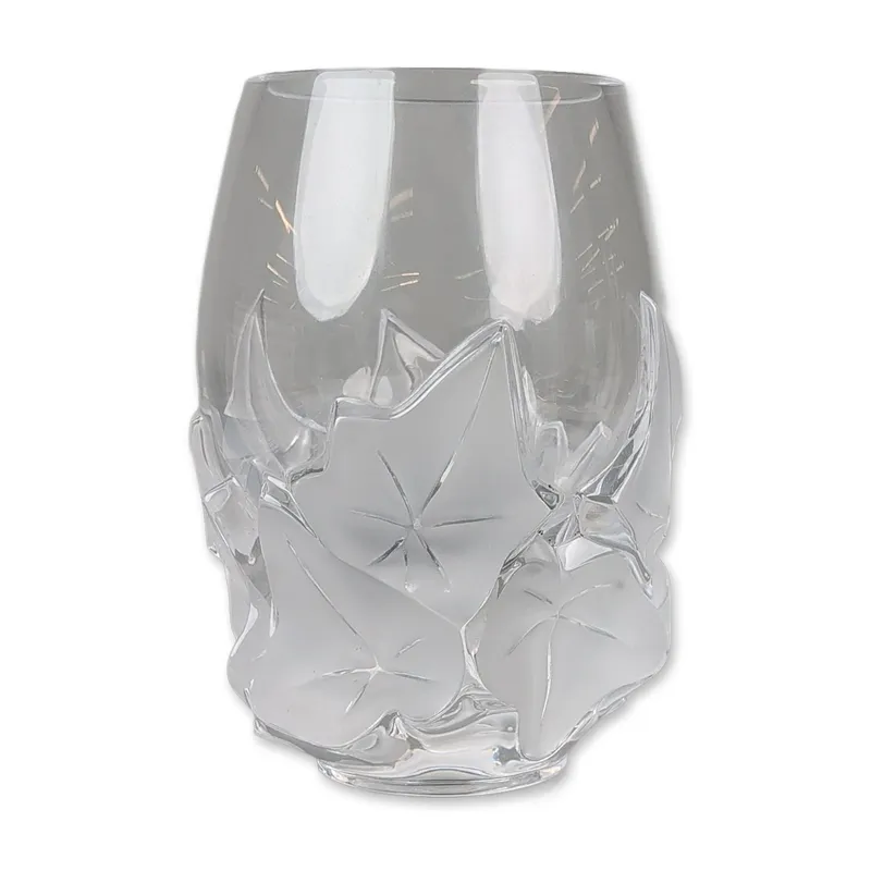 Lalique France Clear and Frosted Vase, Hedera from auction in Hollywood, Florida — image 7