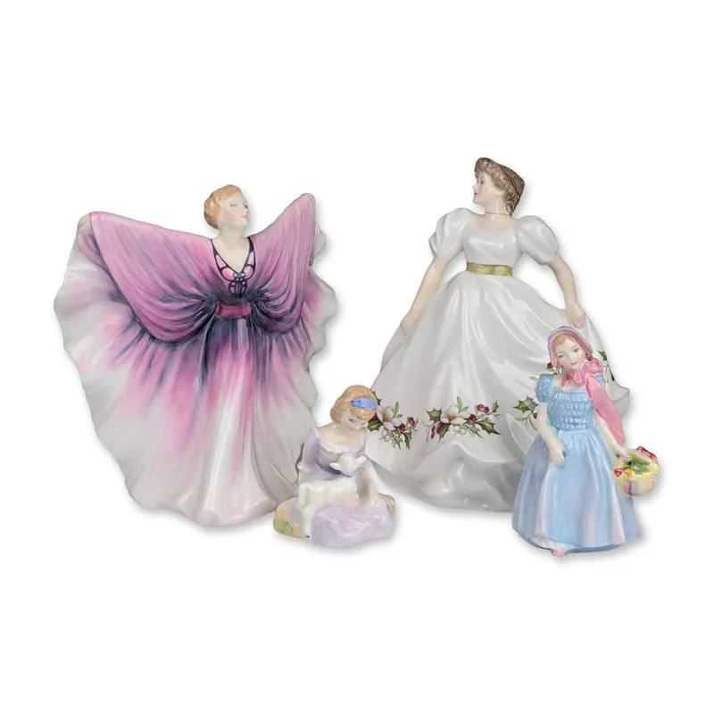 4pc Royal Doulton Porcelain Figurines, Isadora, Teresa, Mary Had a Little Lamb, and Wendy from auction in Hollywood, Florida — image 35