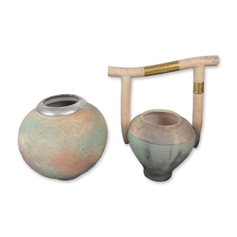 2pc Hand-Thrown Studio Art Pottery Vessels from auction in Hollywood, Florida — image 23