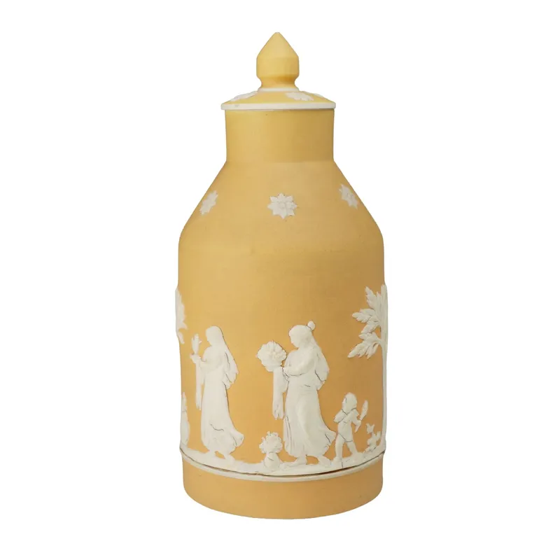 Wedgwood Primrose Jasperware Lidded Canister from auction in Hollywood, Florida — image 27