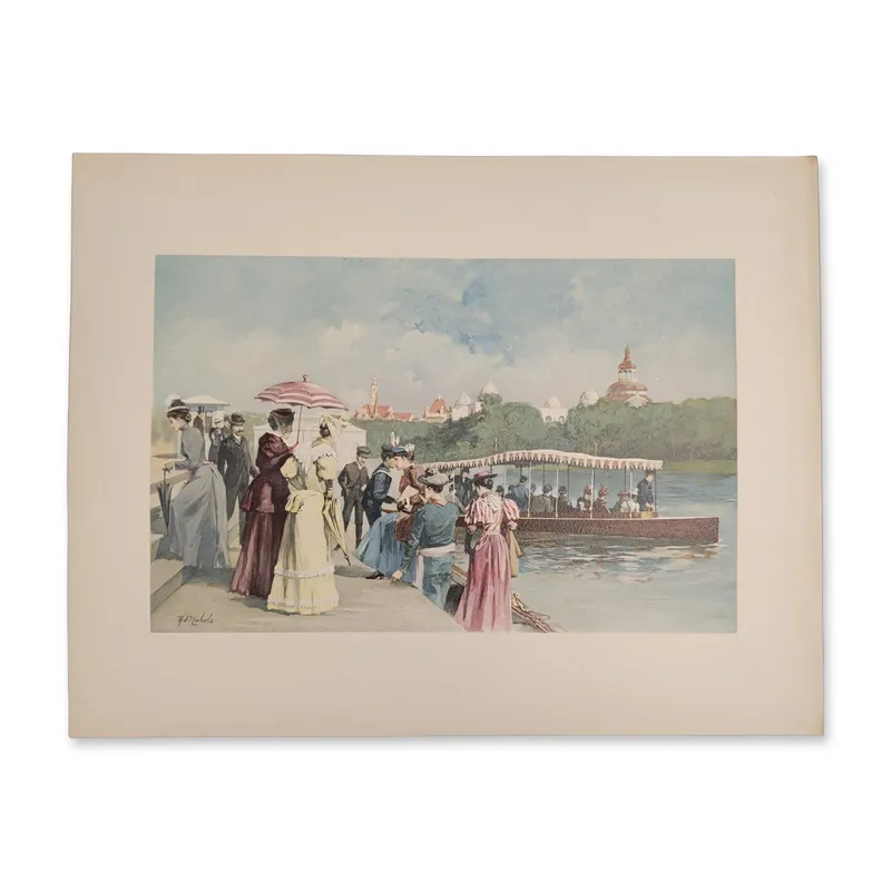 1893 Chicago World Fair Columbian Exposition Chromolithograph on Paper from auction in Hollywood, Florida — image 17