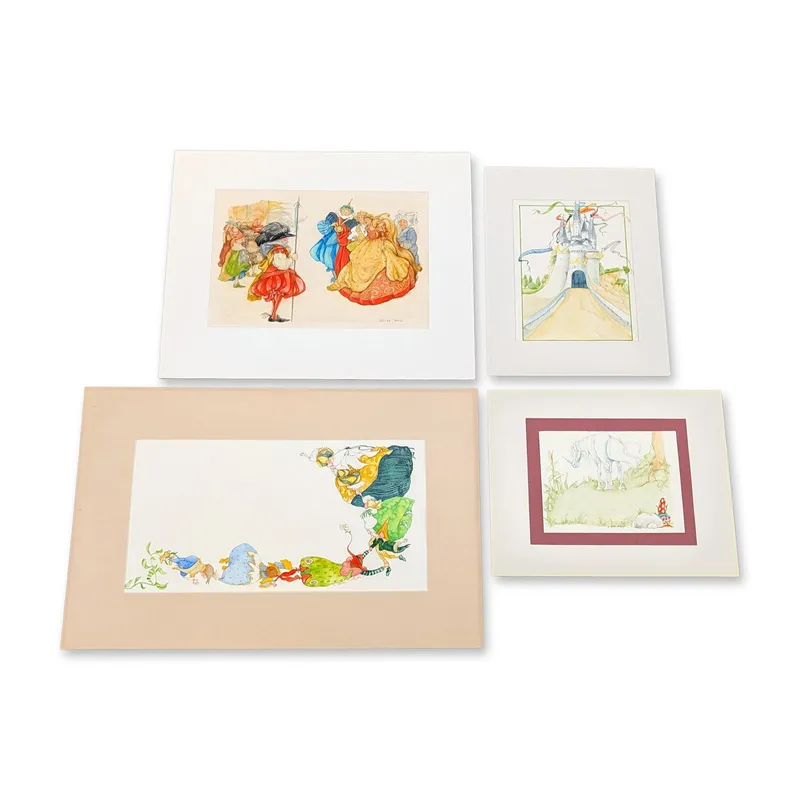 4pc Alicia Cana Cortazar (Spanish 20th-21st century) Watercolors on Paper, Signed from auction in Hollywood, Florida — image 21