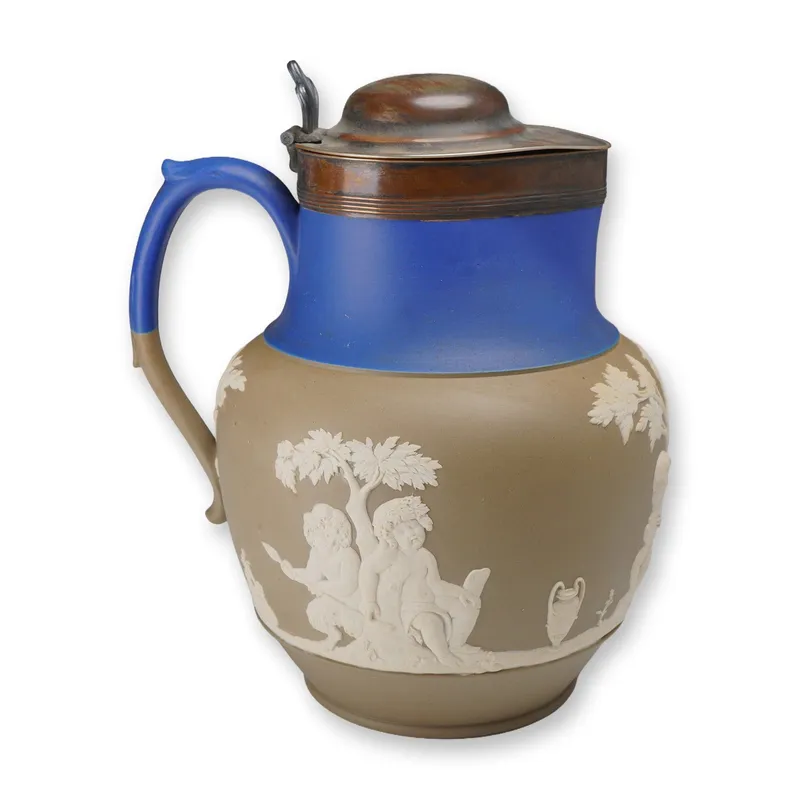Wedgwood Two-Tone Jasperware Lidded Pitcher from auction in Hollywood, Florida — image 2