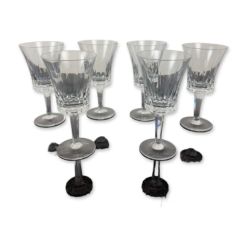 Set of Six Gorham Richelieu-Rondo Crystal Wine Glasses from auction in Hollywood, Florida — image 48