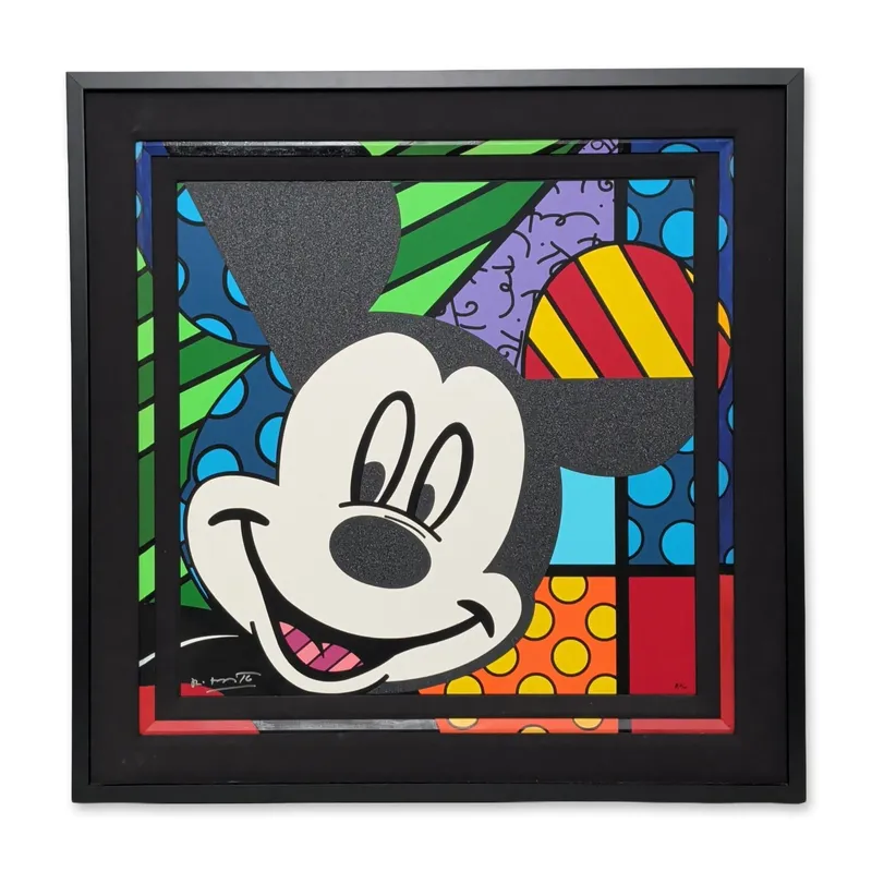 Romero Britto (Brazilian, b. 1963), Serigraph on Gesso, Hey You! Signed & Numbered w/ COA from auction in Hollywood, Florida — image 4