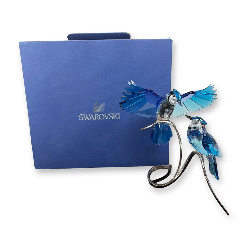 Swarovski Crystal Blue Jays Paradise Birds Sculpture from auction in Hollywood, Florida — image 48