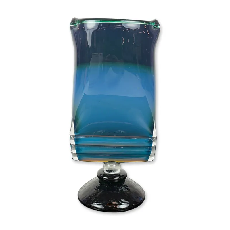 Peter Secrest American Studio Glass Vase 1990 from auction in Hollywood, Florida — image 9