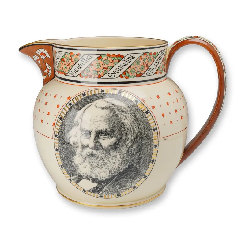 Josiah Wedgwood and Sons Commemorative Longfellow Pitcher for Richard Briggs, Boston, ca. 1880 from auction in Hollywood, Florida — image 10