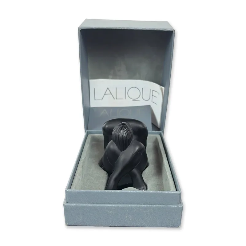 Lalique Black Crystal Seated Nude Figurine from auction in Hollywood, Florida — image 21