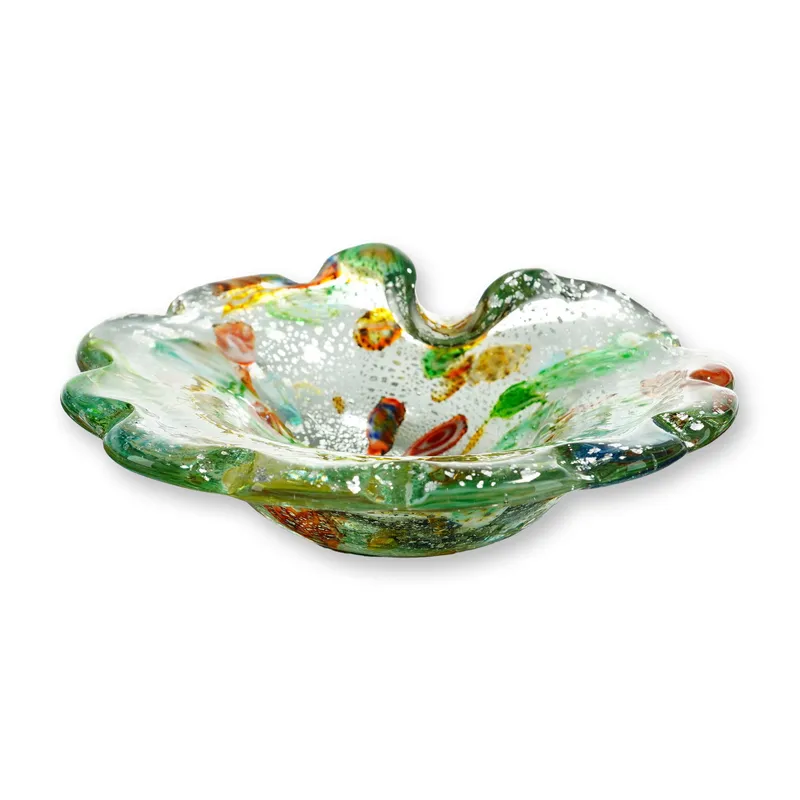 Mid-Century Murano Style Tutti Frutti Art Glass Bowl from auction in Hollywood, Florida — image 25