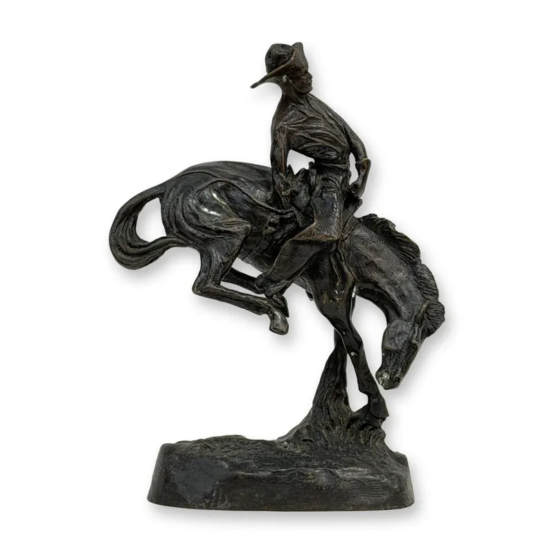 After Frederic Remington (American 1861-1909) Bronze Patinated Sculpture, The Outlaw, Signed from auction in Hollywood, Florida — image 33