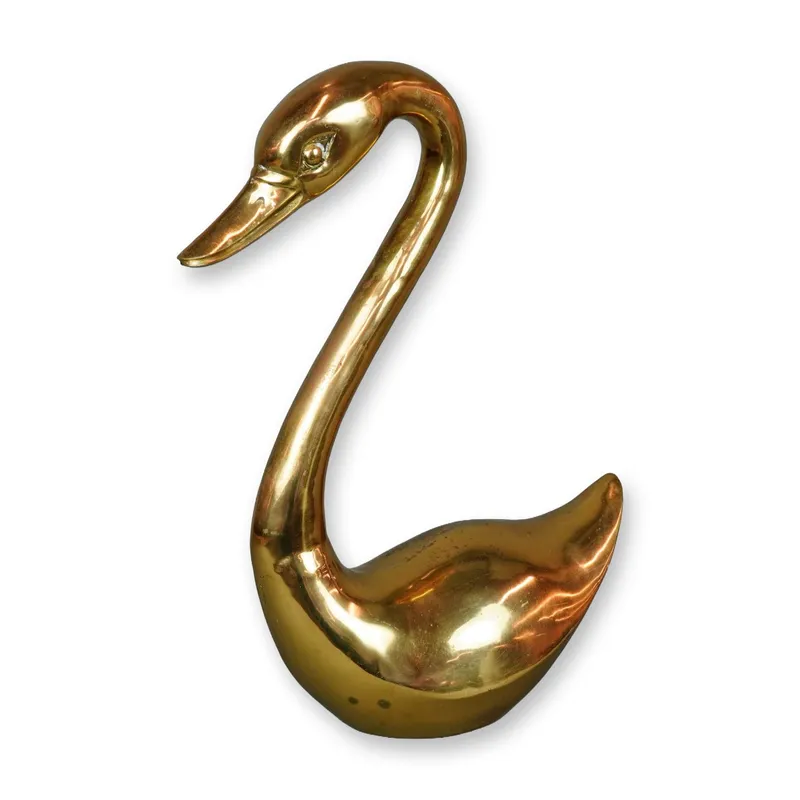 Large Brass Golden Swan Sculpture from auction in Hollywood, Florida — image 37