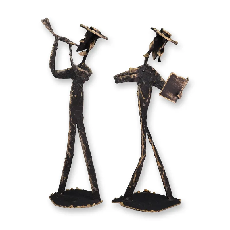 Pair of Signed Judaica Brutalist Metal Sculptures from auction in Hollywood, Florida — image 45