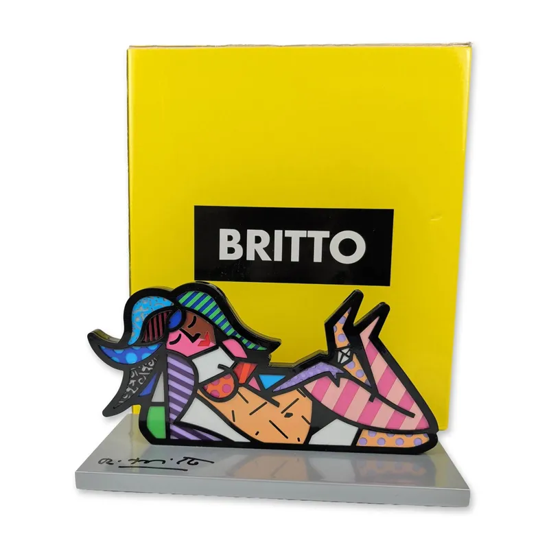 Romero Britto (Brazilian, b. 1963) Ipanema Lady Sculpture, Signed from auction in Hollywood, Florida — image 1