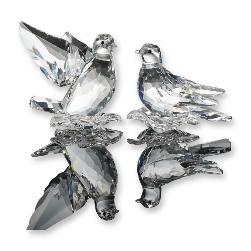 Swarovski Crystal Figurines, Turtle Dove Pair, Signed from auction in Hollywood, Florida — image 39