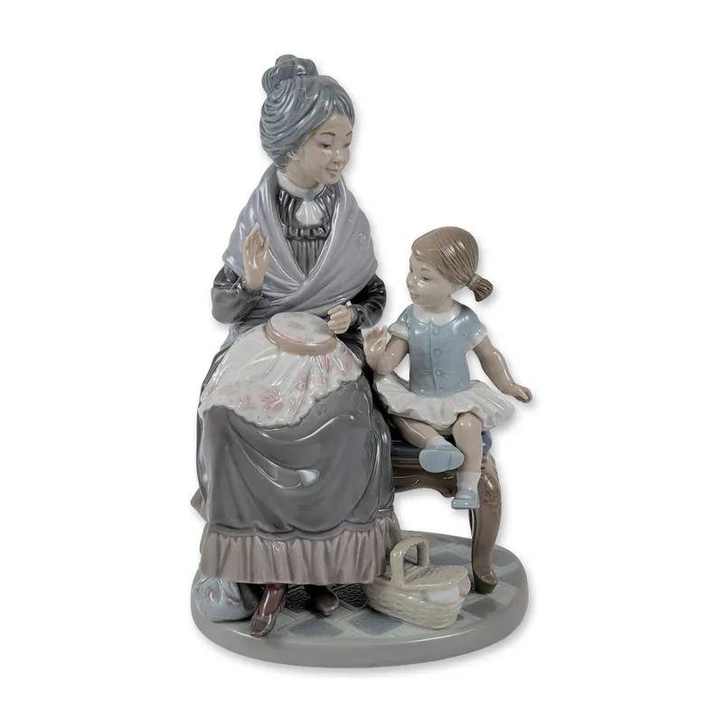 Lladro Porcelain Figurine, A Visit with Granny 1005305 from auction in Hollywood, Florida — image 14
