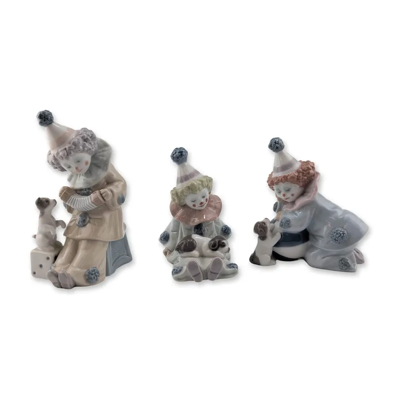 Three Lladro Porcelain Pierrot Figurines from auction in Hollywood, Florida — image 23