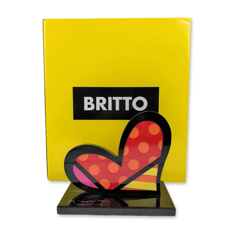 Romero Britto (Brazilian, b. 1963) For You Heart Sculpture, Signed from auction in Hollywood, Florida — image 1