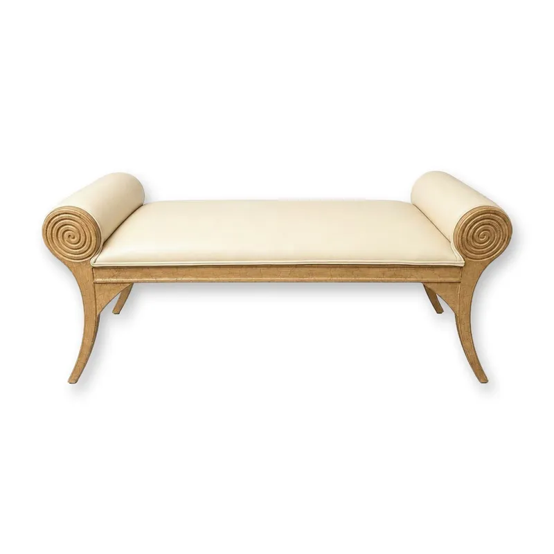 Hollywood Regency Style Scrolled Window Bench from auction in Hollywood, Florida — image 8