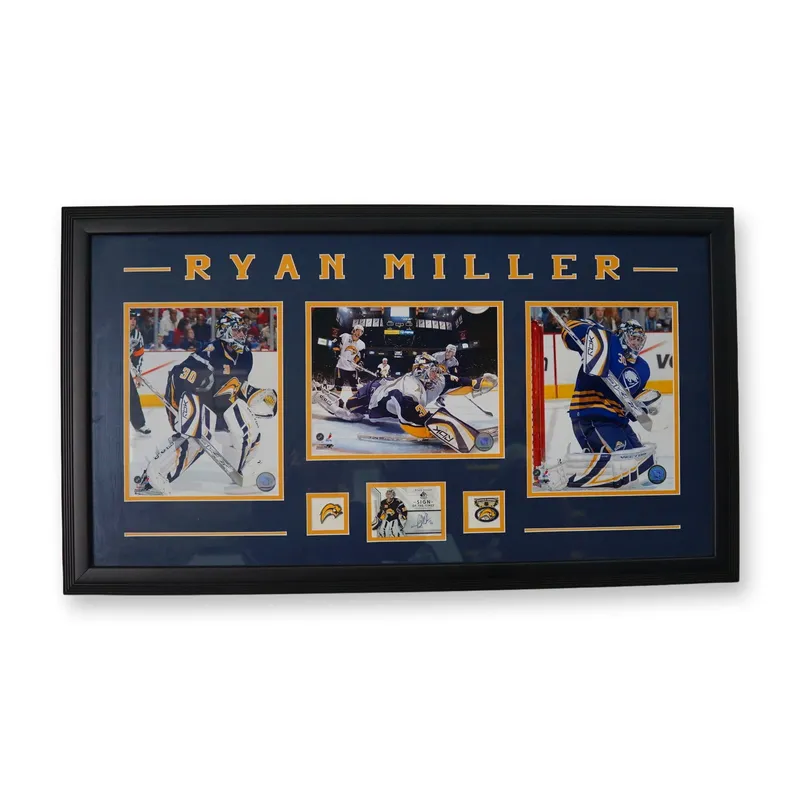 Ryan Miller Buffalo Sabres Hockey Memorabilia Collage Display with Autographed Card from auction in Hollywood, Florida — image 10