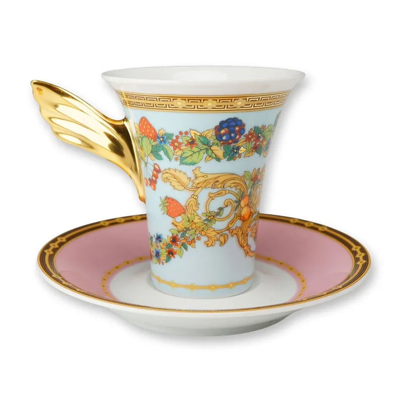 2pc Rosenthal Versace Le Jardin de Versace Porcelain Cup and Saucer from auction in Hollywood, Florida — image 6