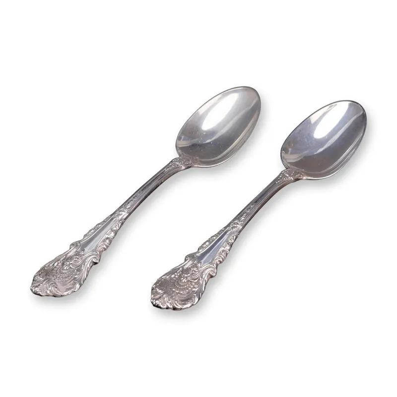 A Pair of Wallace Sterling Silver Dessert Spoons in the Sir Christopher Pattern from auction in Hollywood, Florida — image 15
