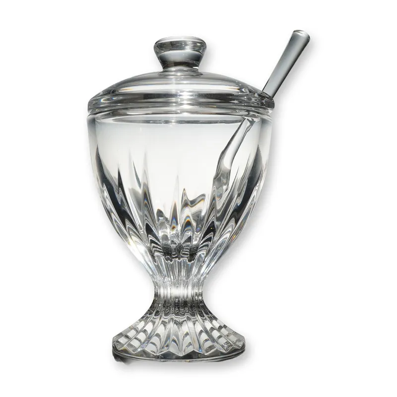Baccarat Massena Crystal Condiment Jar with Lid and Spoon from auction in Hollywood, Florida — image 32
