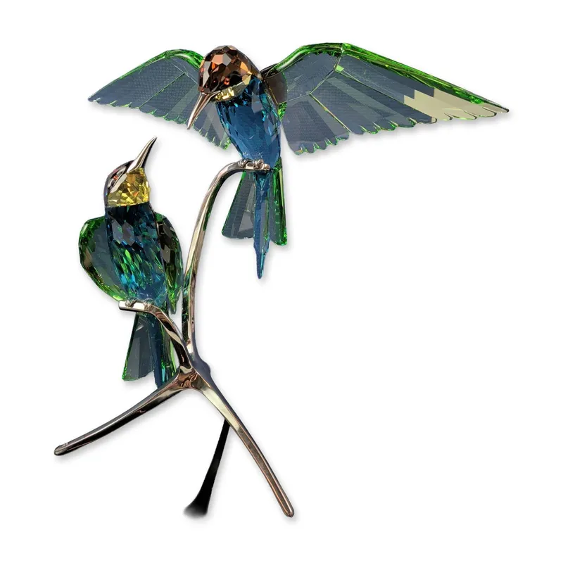 Swarovski Crystal Paradise Birds Sculpture, Bee-Eaters Peridot 957128 from auction in Hollywood, Florida — image 36