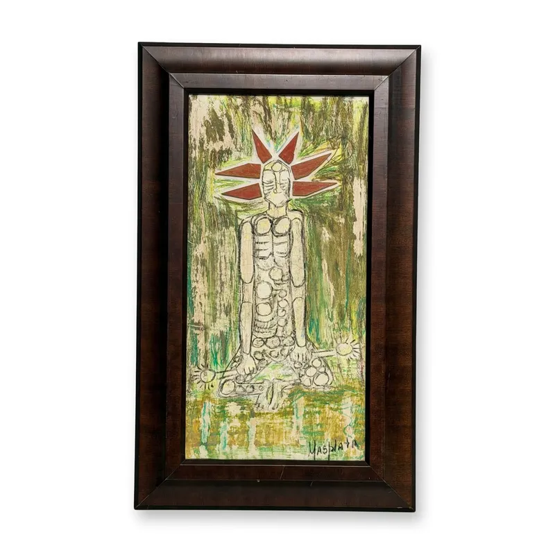 Alfonso Rendon aka Masplata (Panamanian, 1957 - 2025), Pastel on Board, Shaman from auction in Hollywood, Florida — image 1