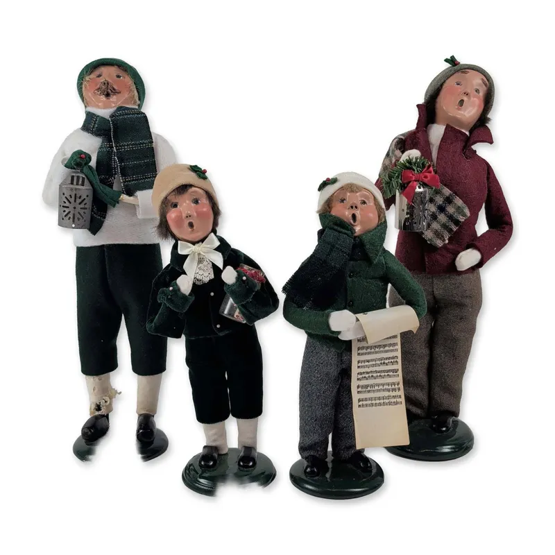 4pc Byers Choice Handcrafted Fabric Christmas Carolers from auction in Hollywood, Florida — image 22