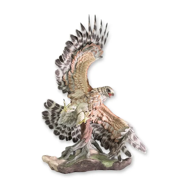 Boehm Red Shouldered Hawk Porcelain Sculpture Model 40251 from auction in Hollywood, Florida — image 6